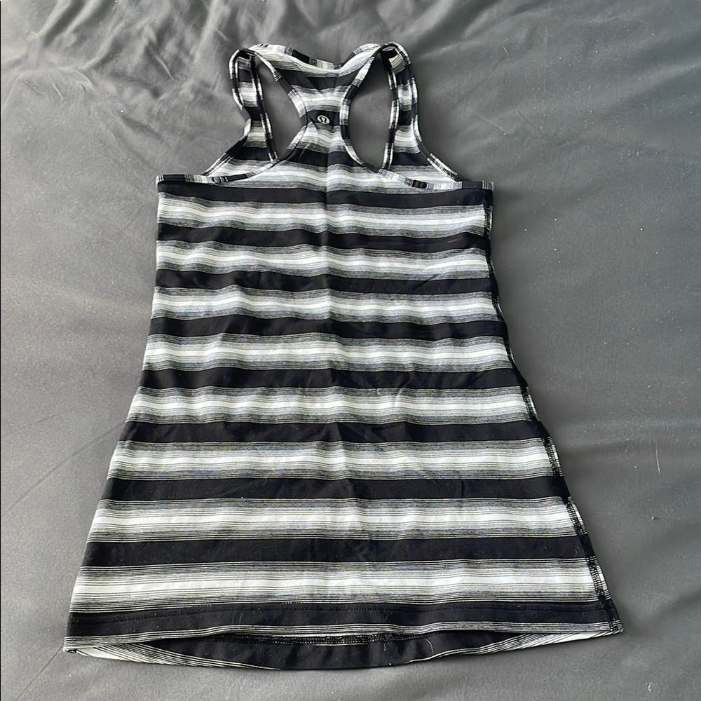 Cool Racerback Striped Black and Gray Women's